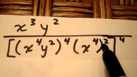 * Simplifying an expression using the product rule, power rule and quotient rule
