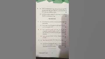 Msc latest Advanced Algebra question paper 2022