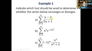 Math 182 Section 11.7 Strategy for Testing Series