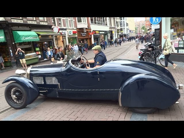 BF7767- Bugatti type 44 op de Prinsengracht Amsterdam class=