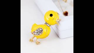 Yellow Duck Brooch.Price;1109 With D.C.#yellow #duck #brooch #broochlove #cute
