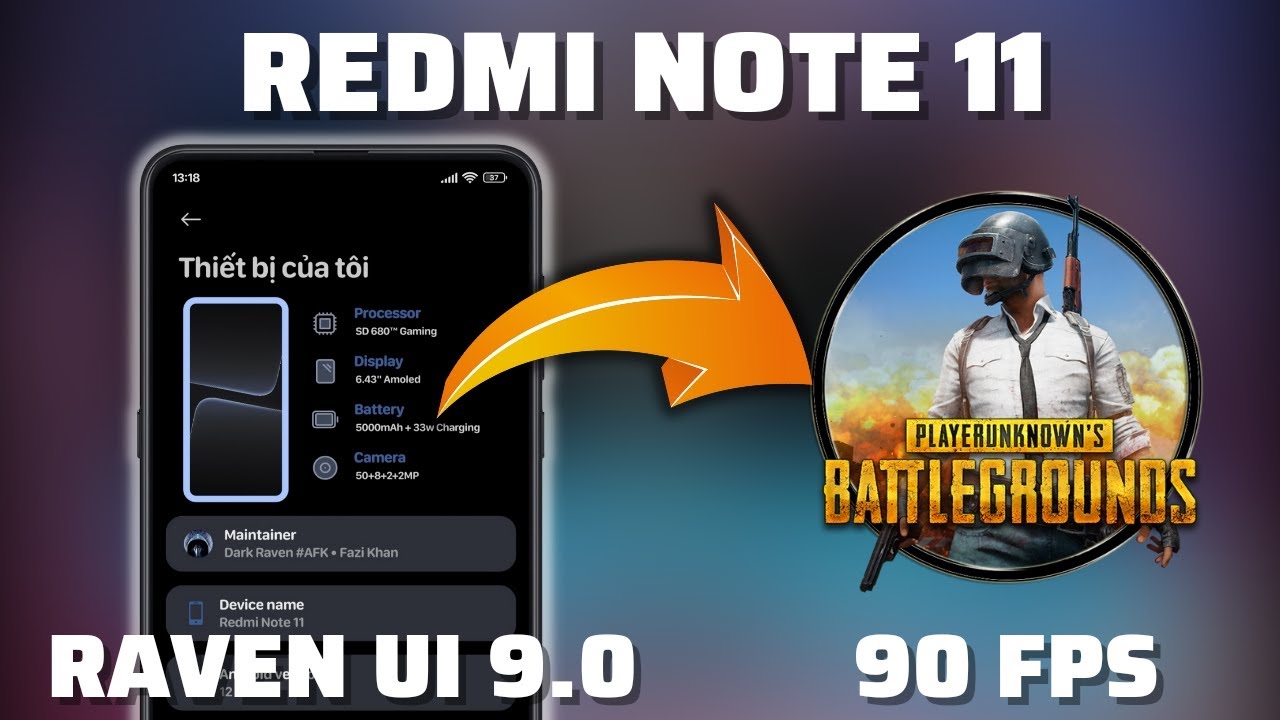 Raven UI 9.0 Trên Redmi Note 11 | 90 Fps PUBG Và Nhiều Tính Năng Thú Vị ...