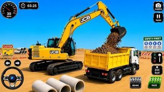 Railroad Builder Simulator 3D | Jcb Excavator Highway Construction | Android Gameplay  screenshot 3