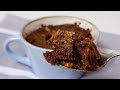 1 Minute Peanut Butter BROWNIE Mug Cake! Make delicious moist chocolate cake in microwave (NO EGGS)