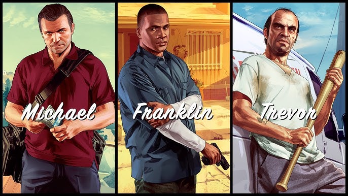 Grand Theft Auto V: Michael. Franklin. Trevor. 