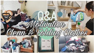 Q&A || Motivational Fold Clothes with me Timelapse|| Clean with Me 2019 @homewithmrs.colunga8363