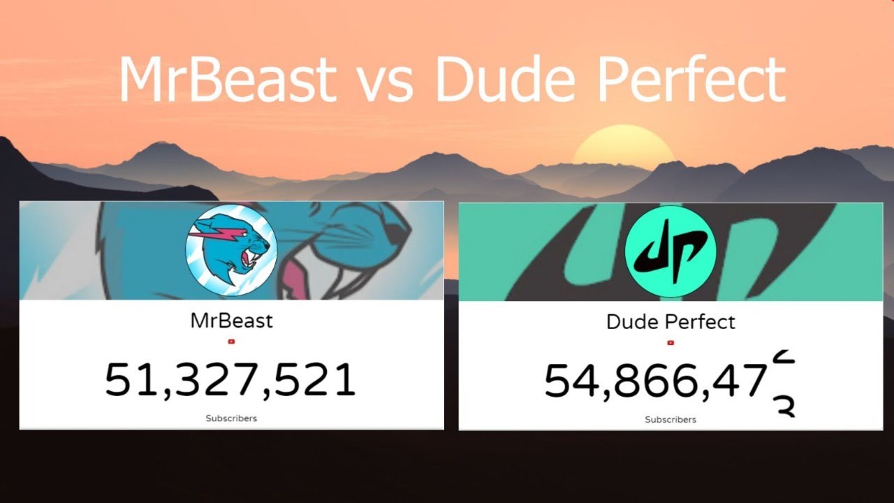 MrBeast vs Dude Perfect - Live Sub Count