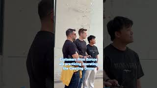 Customer Drone Training at Our Factory | Cleaning Drone Test & Operation Demo