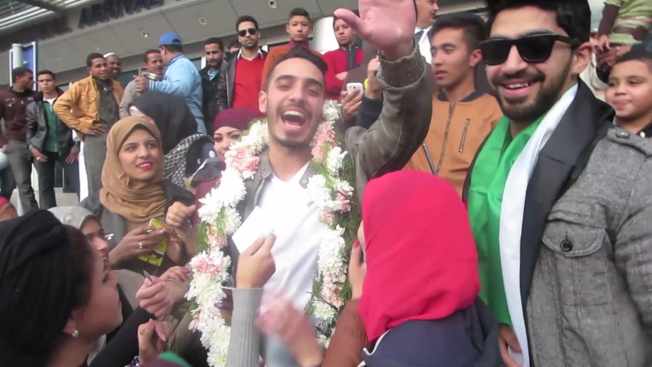 إستقبال محمد شاهين - مينا عطا - محمد ح لأول زيارة ل ليث أبو جودة لمصر بعد ستار أكاديمي ١٠-فلوج مصري