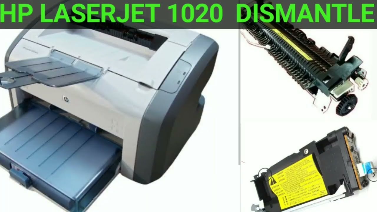 Hp Laserjet 1020 printer disassemble fujar and scanner - YouTube