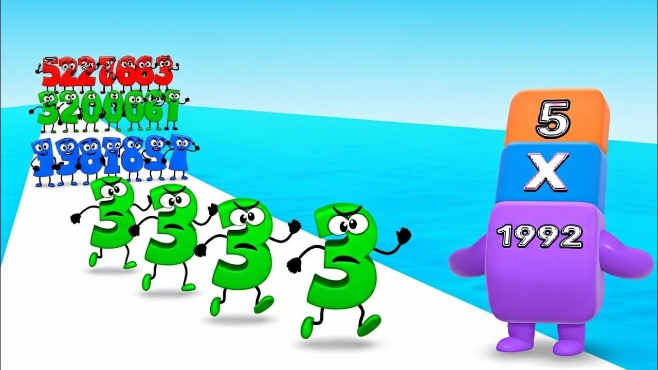 Number Master vs Level Up Numbers' Cube 2048 - Number Merge Run Game - Asmr Gameplay Android iOS