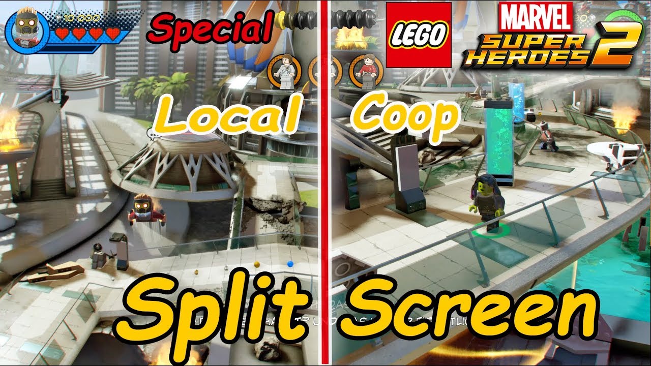 Lego Marvel Heroes 🔥 local coop gameplay / splitscreen / Mehrspieler deutsch - YouTube