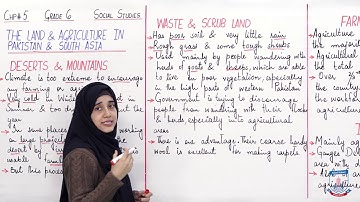 Class 6 - Social Studies - Chapter 5 - Lecture 2 Deserts and Mountains-India - Allied Schools
