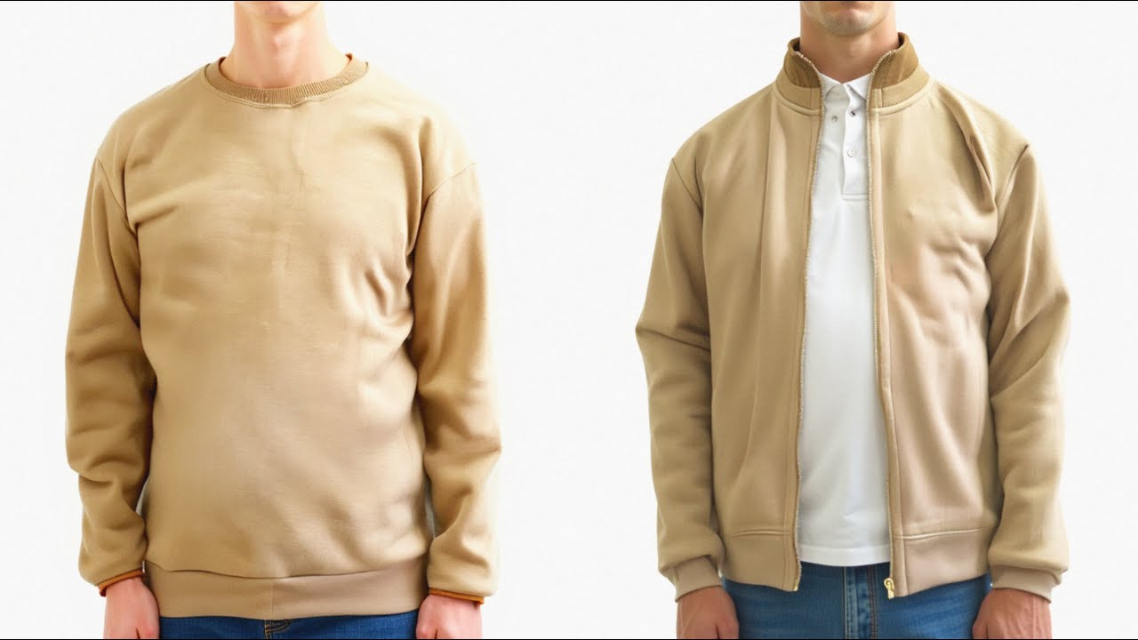 How sew a zipper onto a sweatshirt in 10 minutes ✔️😍