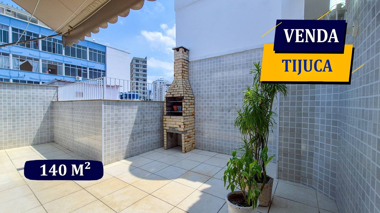 TIJUCA RUA VISCONDE DE FIGUEIREDO COBERTURA LINEAR 140M² PRECINHO PARA REFORMAR 3 QUARTOS COM VAGA!