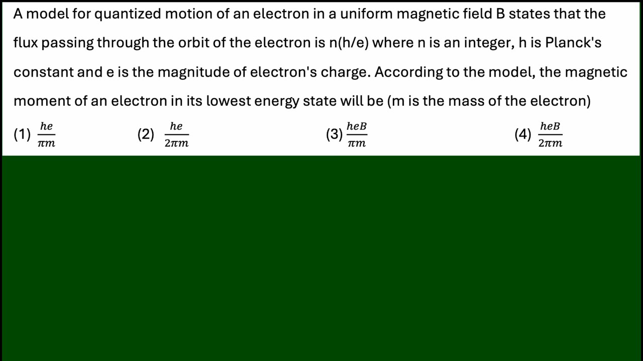 NEET 2025 Physics Question 18 || A model for quantized motion of an ...