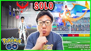 Mega Charizard Solo with the No.1 Rock Pokemon in Pokemon GO Wealth