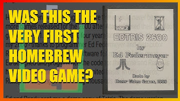 The Origins Of Homebrew Video Games?  Ed Federmeyer And The Story of Atari 2600 "Edtris"