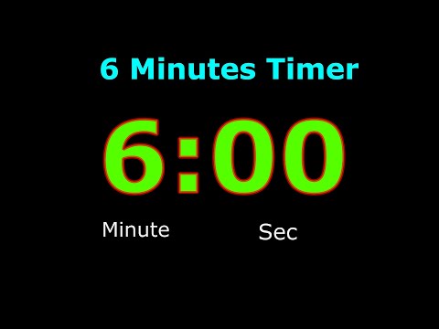 6 Minutes Timer | Digital Clock | 6 Minutes Alarm | 6 Minutes Stopwatch | Six Minutes Timer |