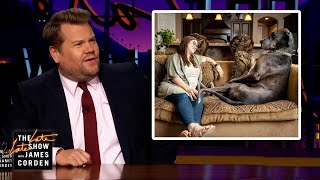 James Corden Has A Bone To Pick w/ World&#39;s Biggest Dog