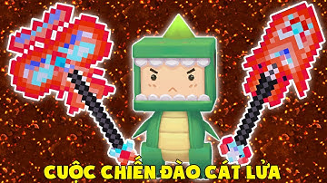 MINI GAME : CUỘC CHIẾN ĐÀO CÁT LỬA ** NOOB CHẾ TẠO ĐỒ VIP TỪ CÁT BẰNG LỬA TRONG MINI WORLD ??