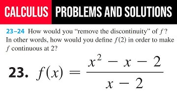 23. How would you “remove the discontinuity” of f? In other words, how would you define f(2) in ord