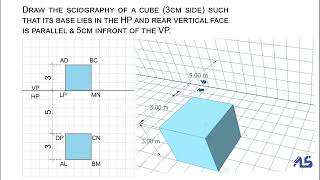 Sciography of a cube when shadow is on the ground S2E02