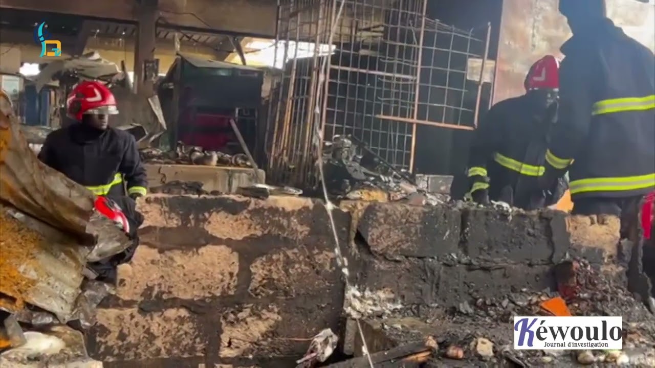 Incendie au marché Sam de Guédiawaye : des dizaines de cantines parties en fumée