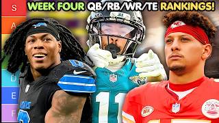 Quarterback, Running Back, Wide Receiver AND Tight Ends Rankings for Week 4 2026!