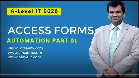 A-LEVEL IT 9626 ADVANCE DATABASE AUTOMATION PART1