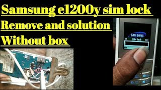 Samsung gt-e1200y sim lock code remove problem solution without box in hindi screenshot 2