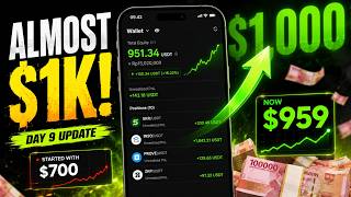 🚀 Day 9 Swing Trading Challenge $700 to $959! My Goal $30,000