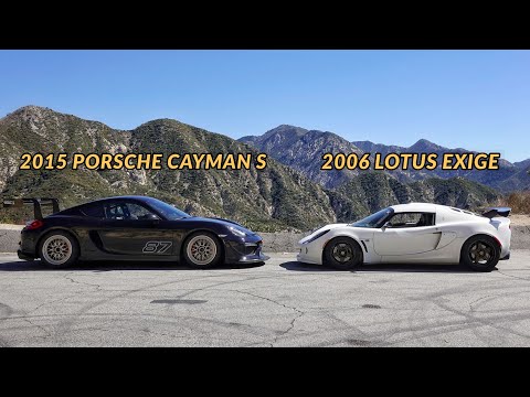 2006 Lotus Exige vs 2015 Porsche Cayman S - Head to Head Review!