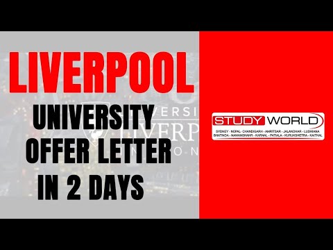 Liverpool University Offer Letter In 2 Days