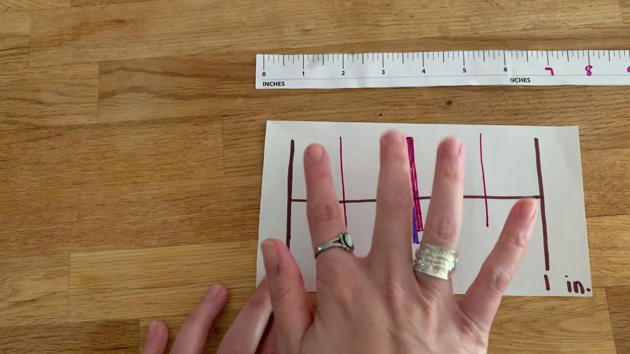 Fractions on a ruler - YouTube