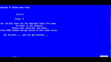 AMIE  , Group-A  video lecture series