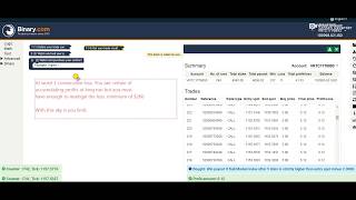 Binary Bot 99% with martingal and consecutive loss is 0 or 1 part 2