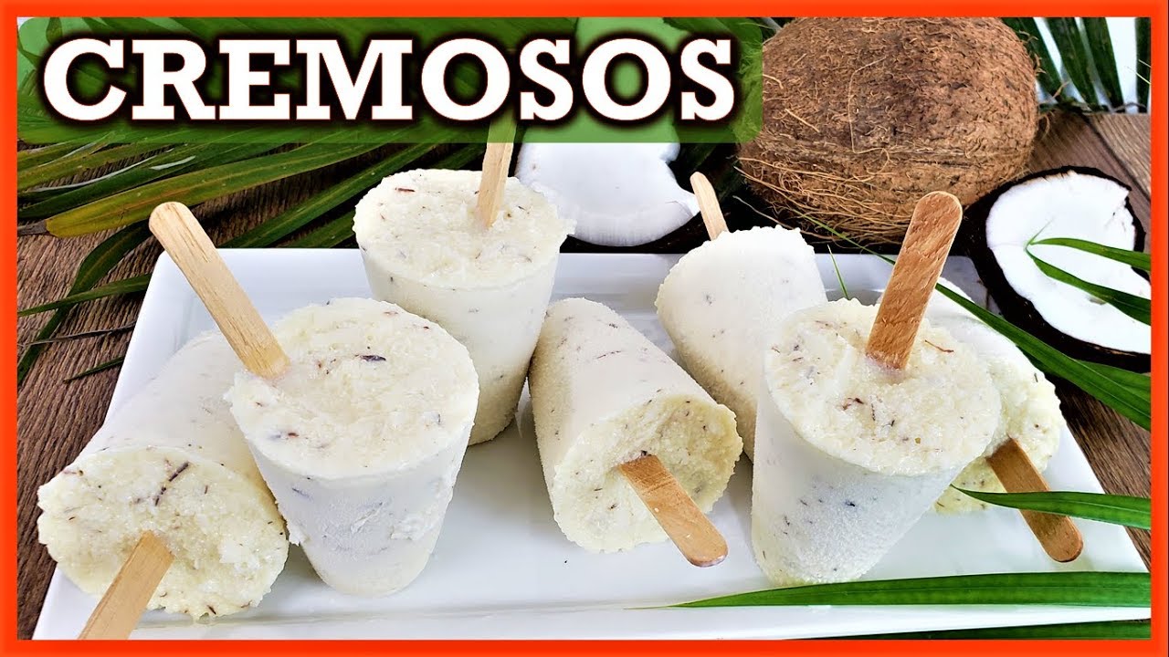 Helado de coco casero, cremosidad y dulzura