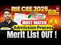 RIE CEE 2025 Latest Update🔥| RIE CEE Merit List Out🤩How to Check?
