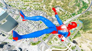 SPIDERMAN Water Ragdolls | GTA 5 Jumps/Fails # (Euphoria Physics | Funny Moments | Ragdoll)