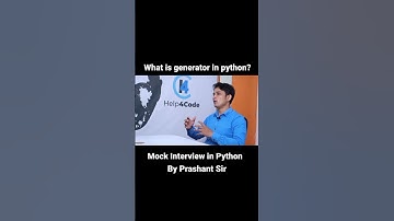 What is generator in python by Prashant Jha? #python #interview #generator