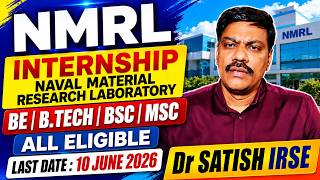 DRDO NMRL Internship 2026 | BE BTech BSc MSc Eligible | ₹5000 Stipend | Apply Now
