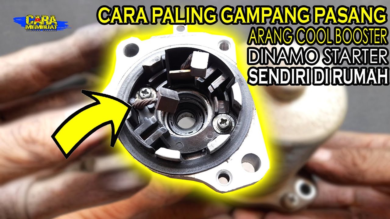 CARA GANTI ARANG COOL BOOSTER DINAMO STARTER HONDA BEAT SENDIRI DIRUMAH