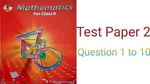class 6(rs aggarwal) Test Paper 2 question 1 to 10 solution||Factors and multiple
