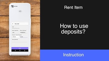 Rent Item: How to use deposits?