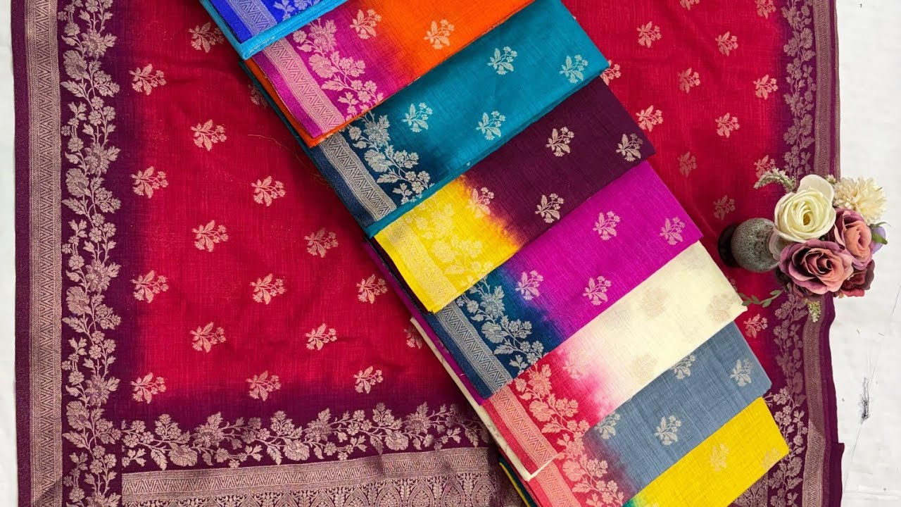 New_CollectionKatan sarees Offer price🛍️pure Georgette sarees in minakari Buti&Buta💯 Limited Stock ✅