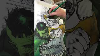Simone Bianchi Dipinge Lo Scontro Tra Hulk E Sentry
