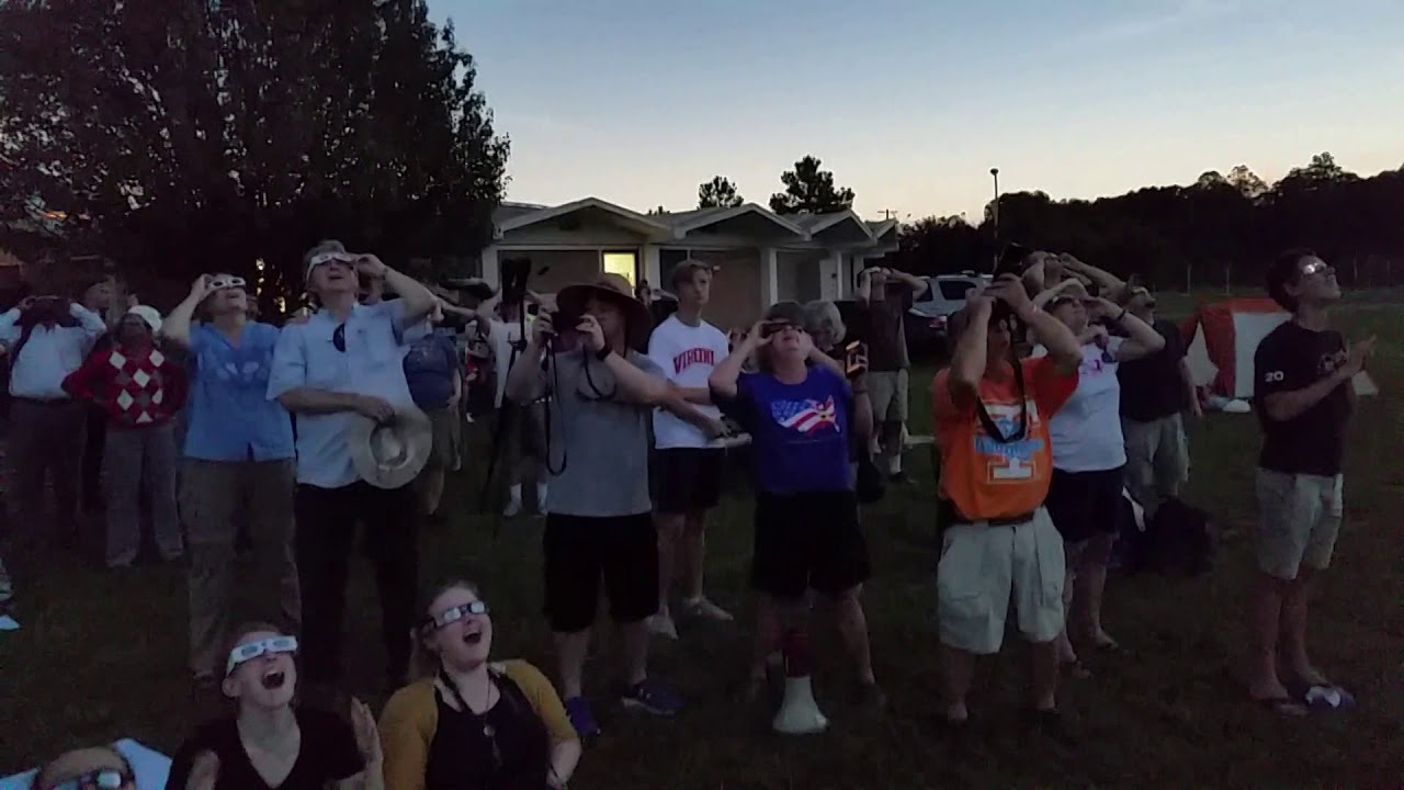Eclipse 2017 McMinn Central HS Englewood TN reactions to onset of totality