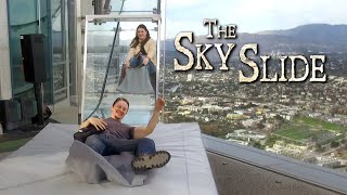 Experiencing the Glass Sky Slide at Sky Space Los Angeles!