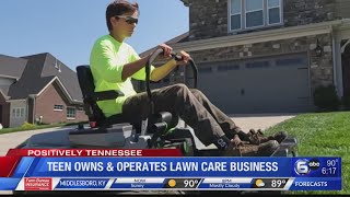 Teen owns and operates lawn care business
